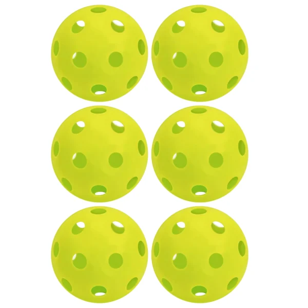 Athletic Works 11" Plastic Practice Softballs with Mesh Carry Bag, 6 Pack, Yellow, 1 oz, New