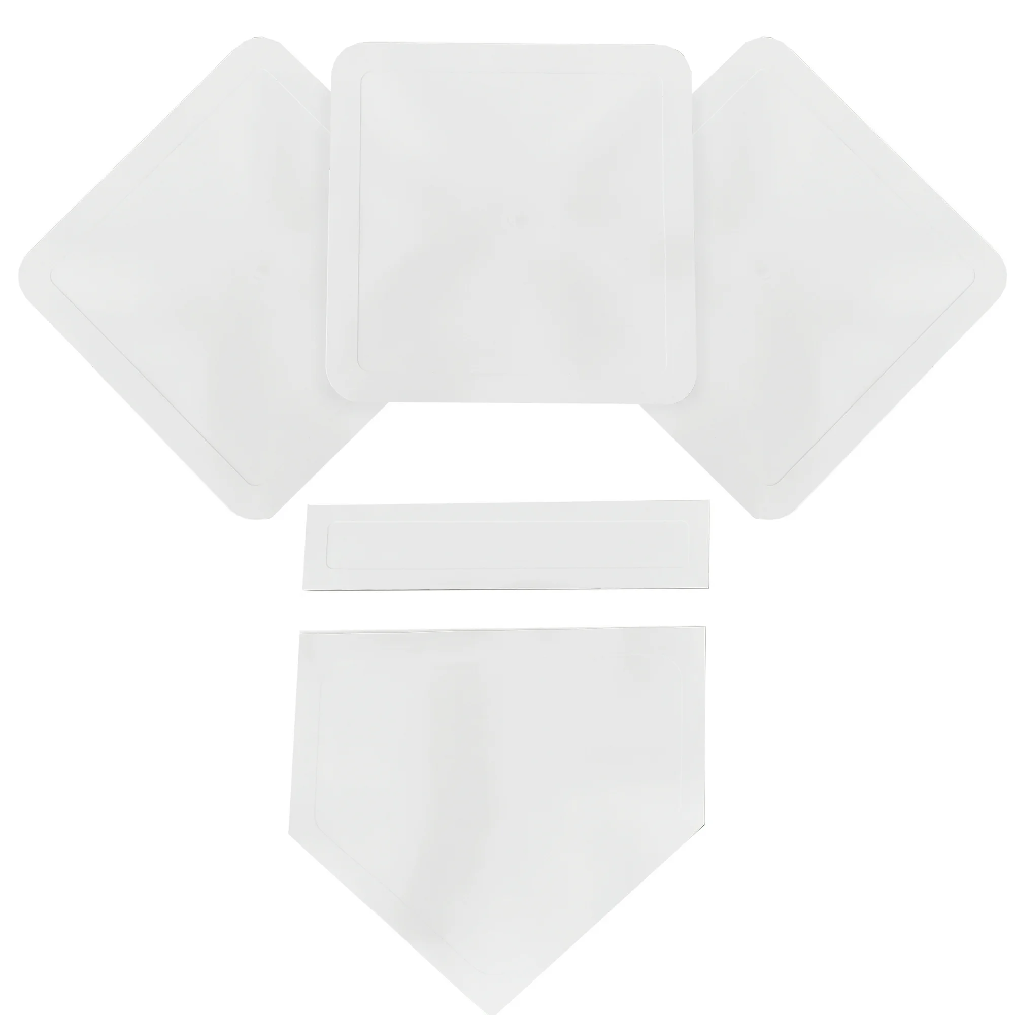 Athletic-Works-Throw-Down-Baseball-Base-Set-White-Rubber-3-lb